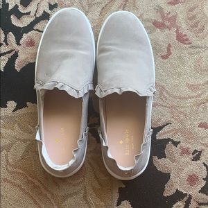 Kate Spade ruffle grey sneakers